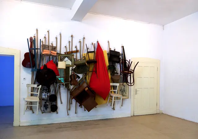Installation von Dini Thomsen, Kunstlabor ARTOLL, Bedburg-Hau, Kreis Kleve. 27. August 2017