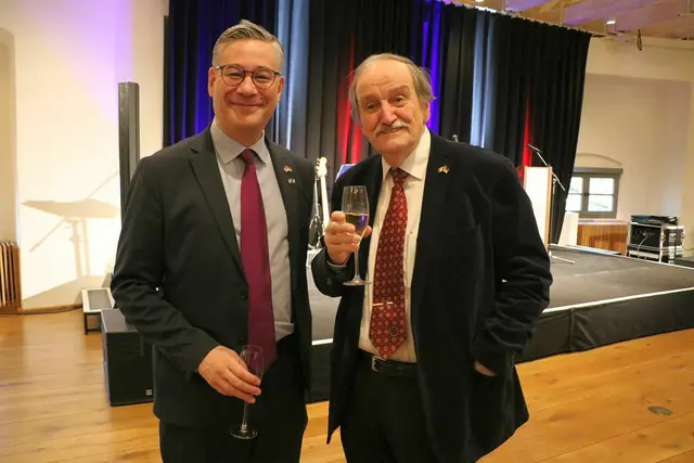 von links:  Generalkonsul Alexandre Vulic in München und Klaus Hopp DFG | Foto: Marianne Stenglein