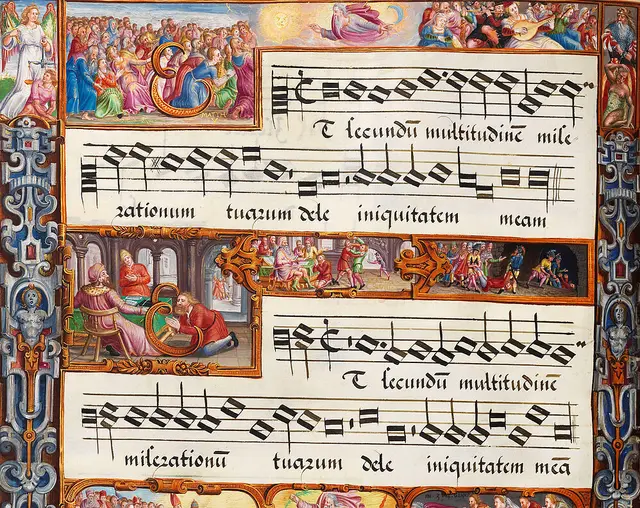 Bußpsalmencodex Albrechts V. (Detail Blatt 174) | Foto: Bußpsalmencodex Albrechts V. (Detail Blatt 174) | © BSB/Mus.ms. A I(1