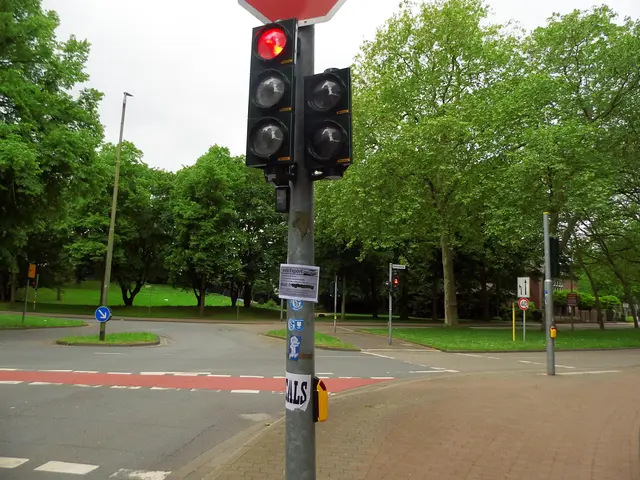 Ampel in Wesel an der Straßenkreuzung Isselstraße/Kurfürstenring.
Am Ampelmast Autoankauf-Werbeschild zirka 30 x 20 cm groß, sowie diverse Klebeschilder. (Angegebene Mobilfunktelefonnummer auf dem Autoankauf-Werbeschild per Bildbearbeitung unkenntlich gemacht)
Sachstand: 17.05.2026, 13:34 Uhr | Foto: Siegmund Walter, 17.05.2026, 13:34 Uhr