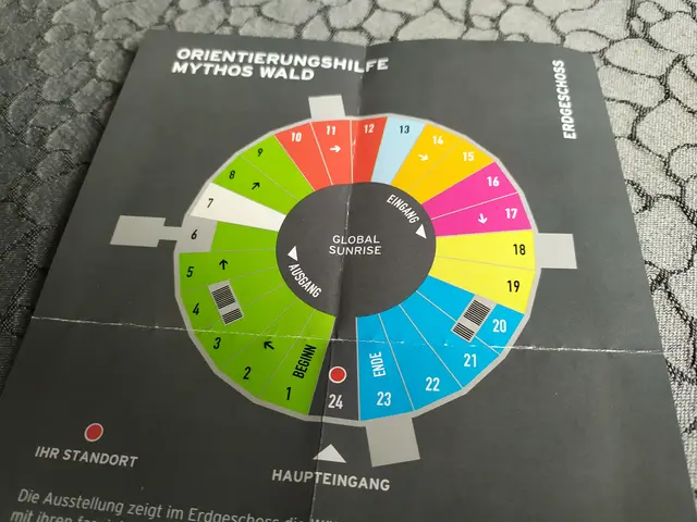 Übersichtskarte für das Erdgeschoss der Ausstellung