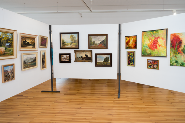 Verkauf von Bildern des Friedberg Malers und Häuserbauers Siegfried Hartl in der Friedberger Archivgalerie | Foto: FSeventfoto