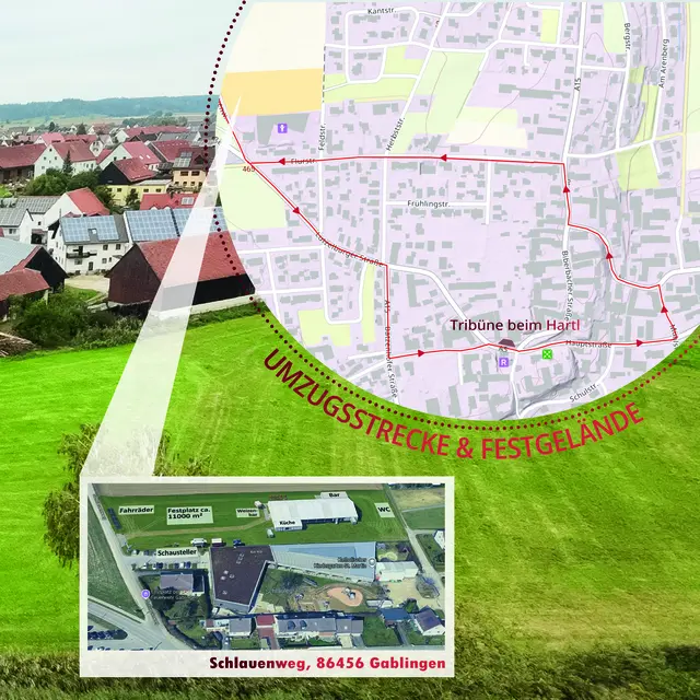 Umzugstrecke &amp; Festgelände | Foto: Freiwillige Feuerwehr Gablingen