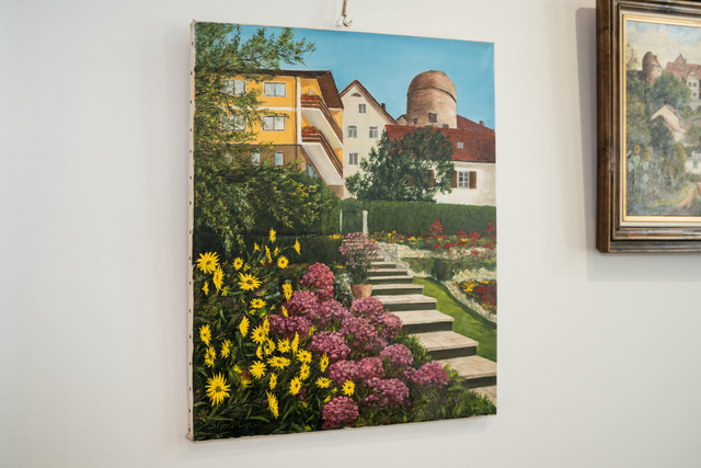 Verkauf von Bildern des Friedberg Malers und Häuserbauers Siegfried Hartl in der Friedberger Archivgalerie | Foto: FSeventfoto