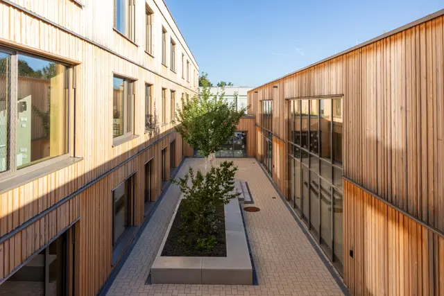 Die Grundschule Senden: Eine klare und nachhaltige Bauweise überzeugte die Jury. | Foto: © JAKOB architekt · ingenieur PartGmbB Foto: Georg Drexel