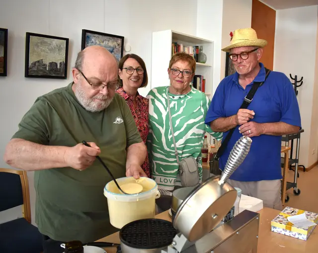 Hier gab es heiße Waffeln