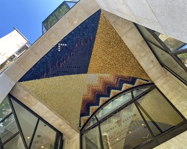 Heinz Mack: Die vier Kardinalpunkte (1886-87), Mosaik, Kö-Galerie | Foto: copyright Margot Klütsch