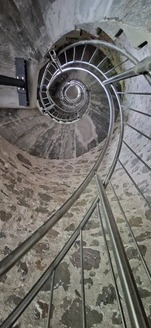 Blick im Wendeltreppen Aufgang 