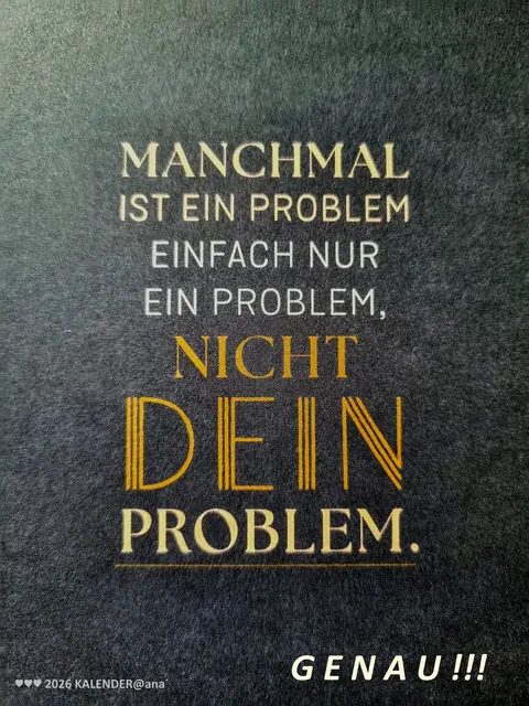 GENAU!