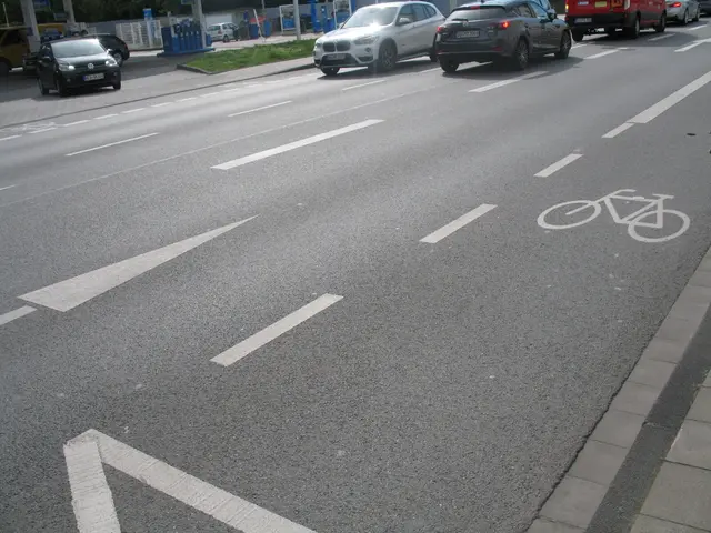 Schutzstreifen für Radfahrer an einer belebten Straße in Duisburg | Foto: Astrid Günther