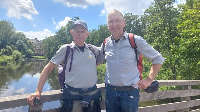 Am 2. Pilgertag kam dieser Wanderfreund mit - von Steinhude über die Meerbruchswiesen bis Rehburg-Stadt.