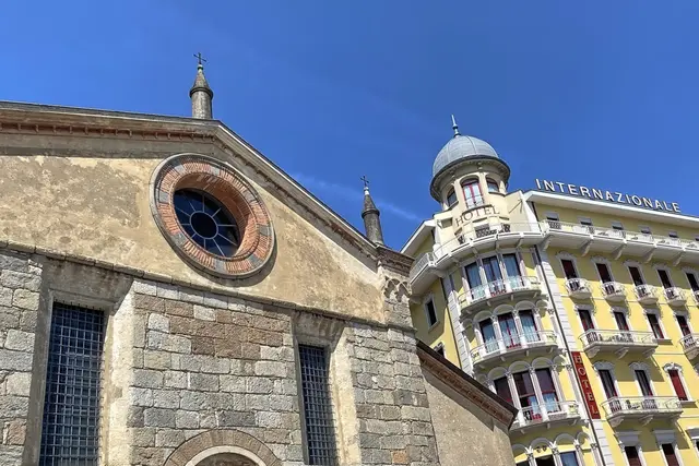 Lugano: Die Kirche Santa Maria degli Angioli (um 1500) gehörte ursprünglich zu einem Franziskanerkloster.  | Foto: copyright Margot Klütsch
