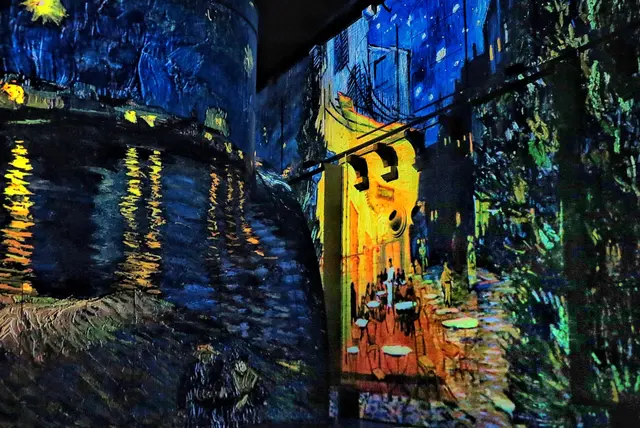 „Caféterrasse am Abend“