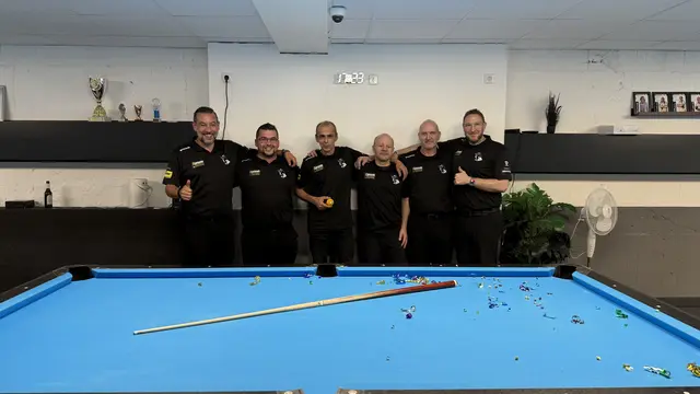 v.l.n.r.: Marco Iacubino, Marvin Pahlke, Ernst Hartig, Peter Bardel, Harald Weber, Patrick Schiavone