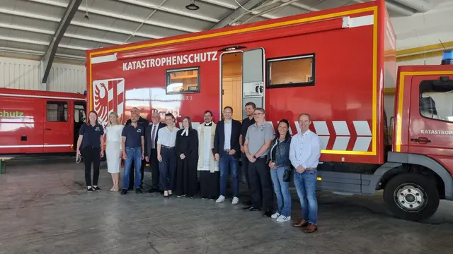 Das neue Katastrophenschutzzentrum des Landkreises Günzburg wurde feierlich eingeweiht.  | Foto: Angela Brenner / Landratsamt Günzburg