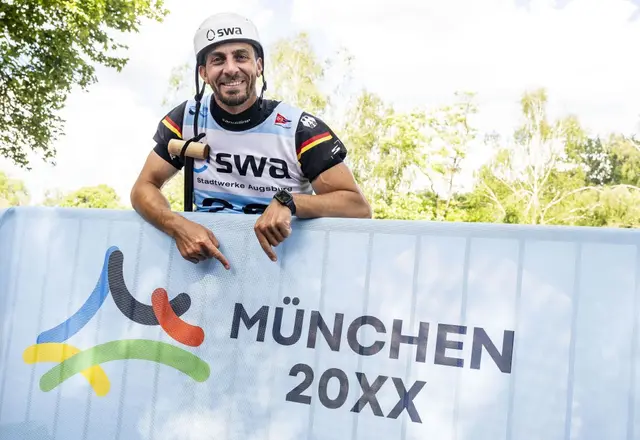 ???? Olympische Spiele 20XX nach München , dann natürlich auch an die Slalomstrecke in Augsburg, hier Sideris Tasiadis | Foto: Michael Neumann