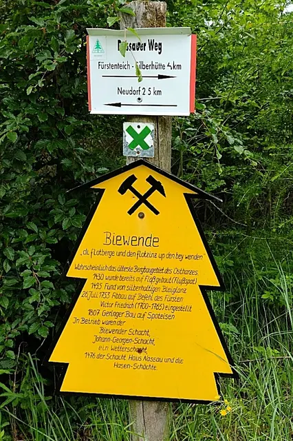 Biewende ist wahrscheinlich das älteste Bergbaugebiet des Ostharzes. Nachweisbar ist hier ab 1430 Bergbau betrieben wurden