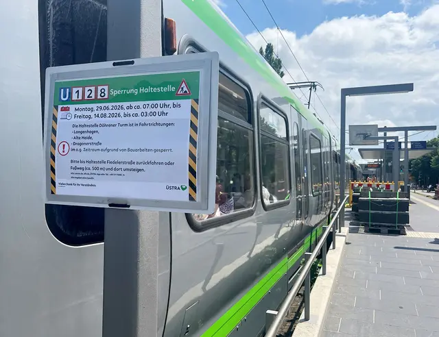 Gesperrt: Der Bahnsteig Richtung Norden