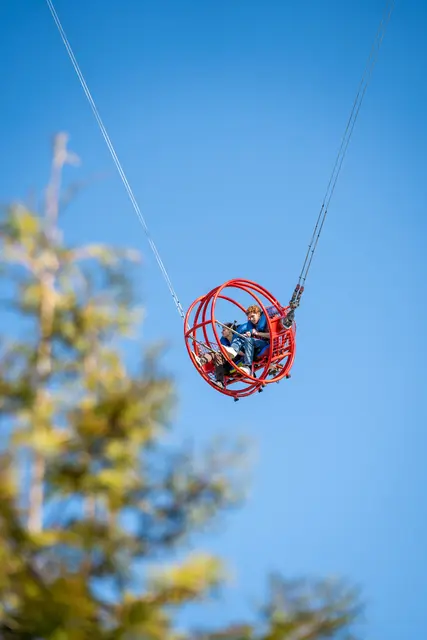 Nichts für schwache Nerven ist der Sky Shot.  | Foto: Allgäu Skyline Park