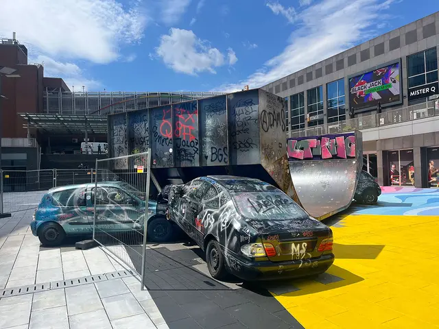 Die „CRASH PIPE“  von Florentina Holzinger ist Bestandteil des Bodenkunstwerks „Art Underground“ auf dem hannoverschen Raschplatz.