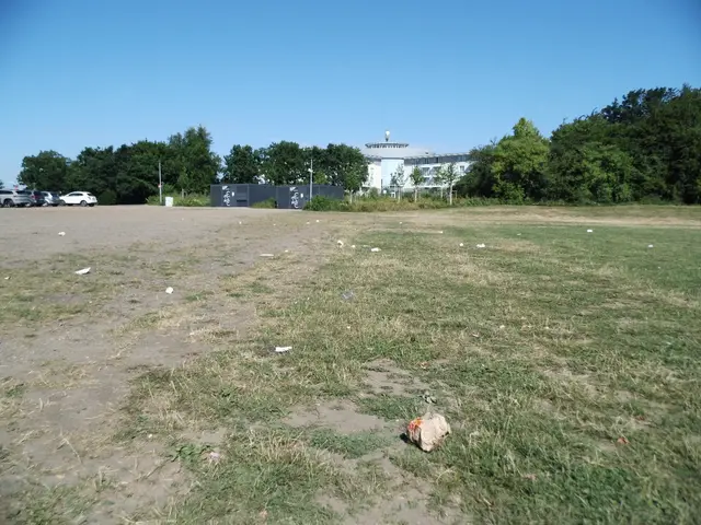 Fastfood 🥡 Verpackungen (Automüll) auf der Wiese hinter dem Parkplatz an der Karl-Jatho-Straße, Rheinpromenade Wesel.
Sachstand: 04.07.2026, 10:18 Uhr | Foto: Siegmund Walter, 04.07.2026, 10:18 Uhr