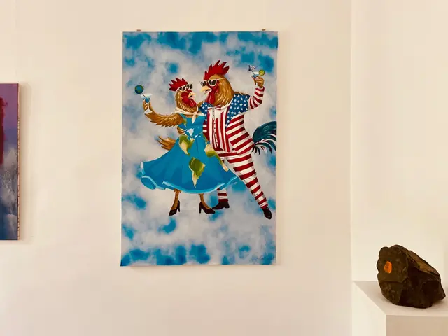 Eindrücke von der Schau "Der Elefant im Porzellanladen!?" in der Ruhrtalstadt Mülheim hier Installationen von Julia Lauenstein - recht "DER STEIN DES ANSTOSSES" von Manfred Dahmen