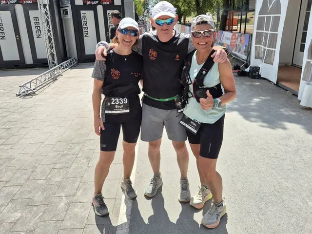 Das Laufteam des TC Kray. Von links Birgt, Ralf und Wibke. 