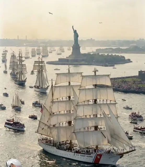 Die Einlaufparade in New York zur 250- Jahr- Feier | Foto: Foto: US Navy