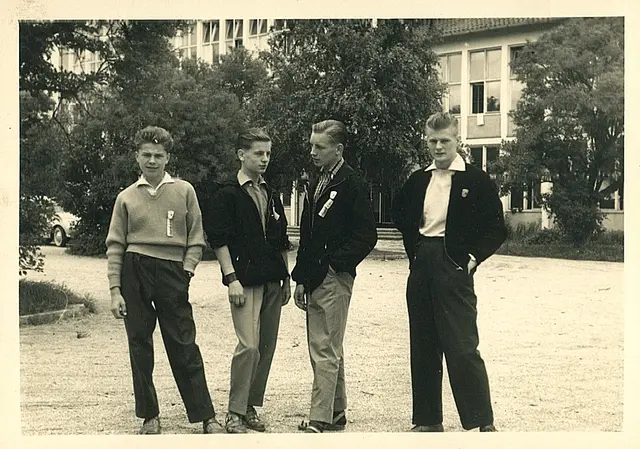 Bild 3a: Deutsches Turnfest 1958 Hermann Wenning 2. von links