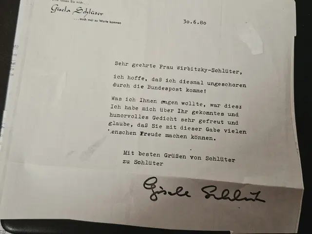 Nachdem Giesela nicht ungeschoren durch die Bundespost kam und es hieß Brief an Absender zurück.
Schrieb sie noch einmal. 