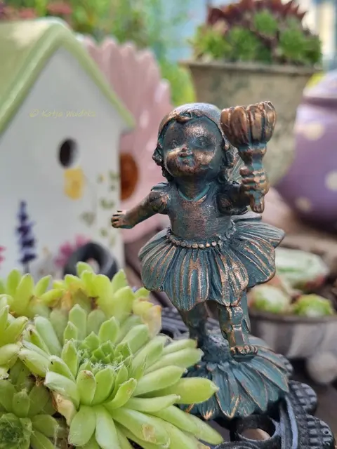 Gartendeko mit Hauswurz
