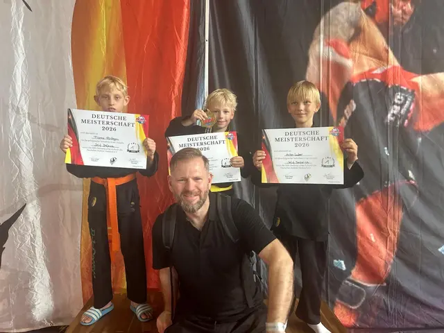 Sifu Stephan (vorne im Bild) mit seinem erfolgreichen Team 