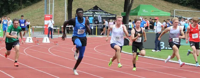 Donatus Olowookere im Vorlauf über 100 Meter 