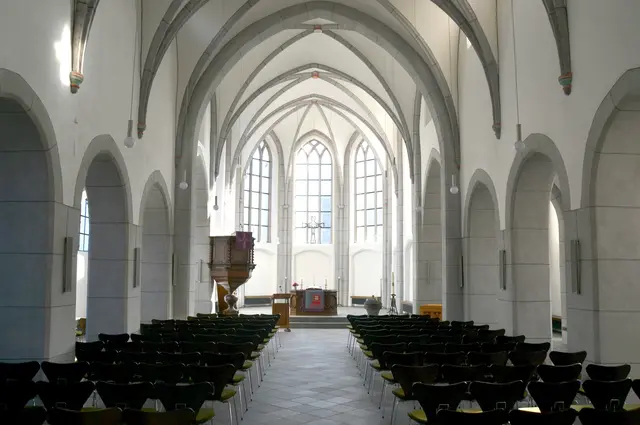 Hier ein Blick in das "Innenleben" der Evangelischen Kirche Duisburg-Beeck.
Foto: Tim Aukes