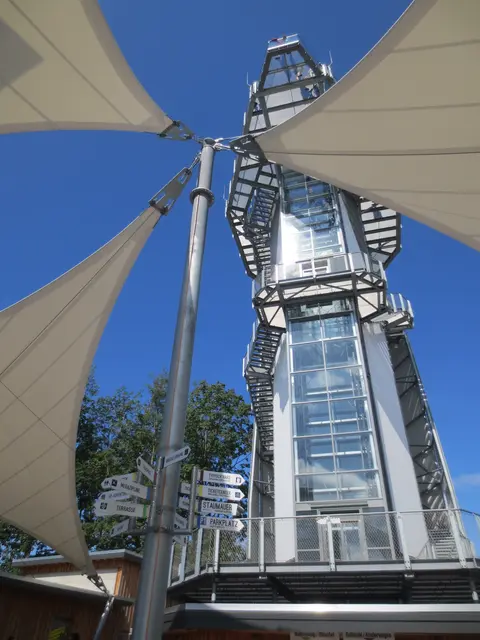 Turm für junge Leute,  Erlebnis - Einrichtungen des Harzdrenalin GmbH. Für manche schrecklich.