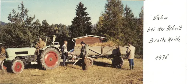 Naturschutz auf der Breiten Heide 1978
(Ullrich Müller, Roland Knöß, Karl Albert Stolze, Rainer Mengel