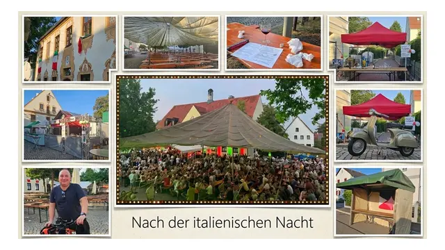 Foto: Bilder vom Tag danach (c) Wolfgang Weiss, Bild vom Fest (c) Bürgermeister Simon Schropp