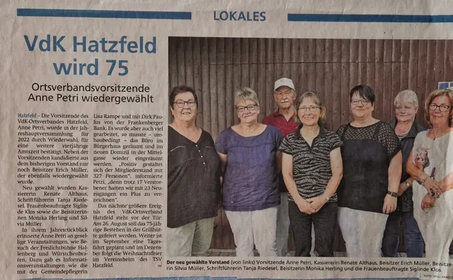 VdK Hatzfeld wird 75 im Jahr 2023