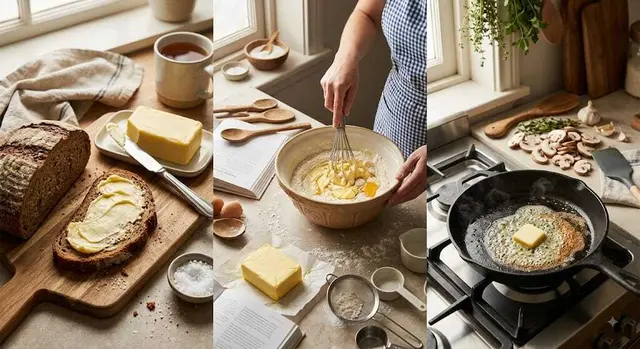 Ob beim Backen, Kochen oder als Brotaufstrich. Butter gilt vielen heute noch als das "Gold in der Küche". KI (Gemini)