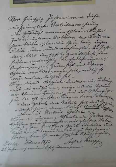 Brief von Alfred Krupp