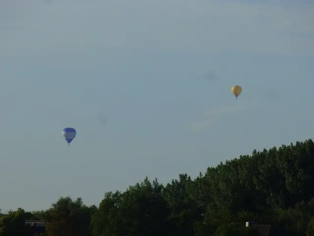 Heißluftballons beobachten auch
