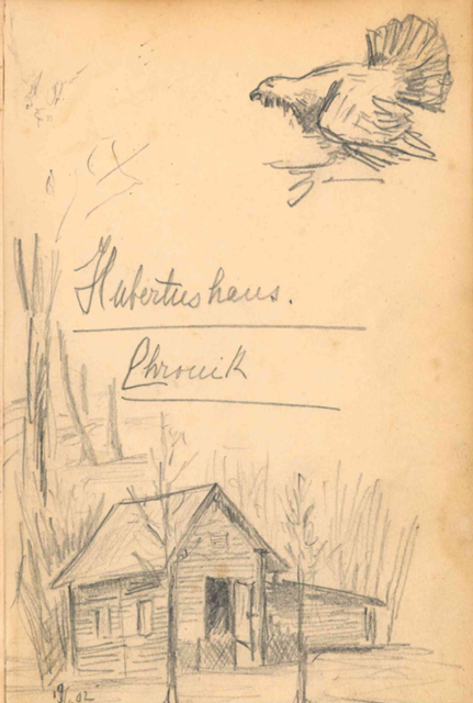 Erste Seite in der Hubertushaus Chronik