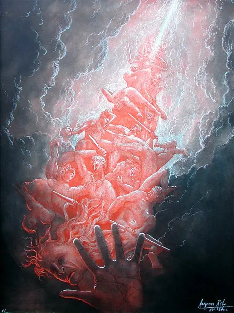 Kampfewigkeiten (Farbradierung)