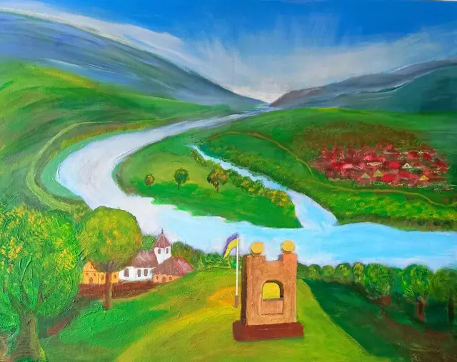 Dasselbe mit Acryl gemalt