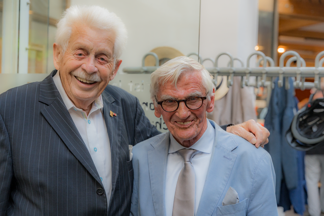 Sommerempfang 2026 der Pfarrei St. Jakobus maj. in Friedberg und Abschied von Stadtpfarrer Pater Steffen Brühl - Ehrenbürger Reinhard Pachner (links) und Peter Feile | Foto: FSeventfoto