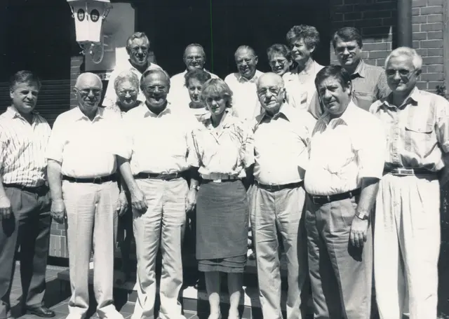 Begrüßung des Präsidenten des Turnerbundes der DDR Günter Borrmann in Brambauer