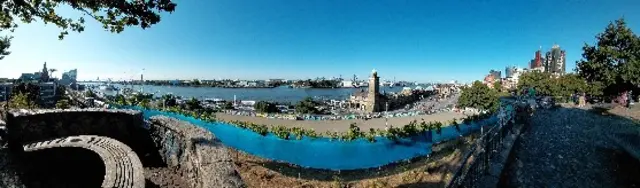 Panoramablick über den Hamburger Hafen