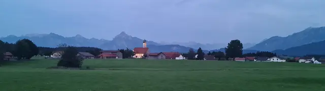 Maria Hilf in Abenddämmerung