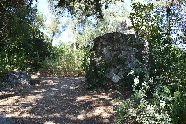 Nur noch wenige Mauerreste blieben vn der Burg auf dem Schlosshügel