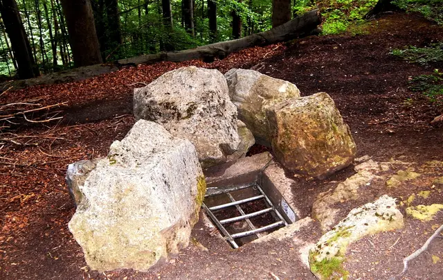 Die Bärenhöhle ist nicht leicht begehbar. Ein senkrechter und 10 Meter tiefer Schacht führt nach unten.  | Foto: Kurt Wolter